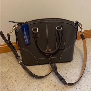 Brand new Dooney & Bourke Steel Grey Domed Satchel